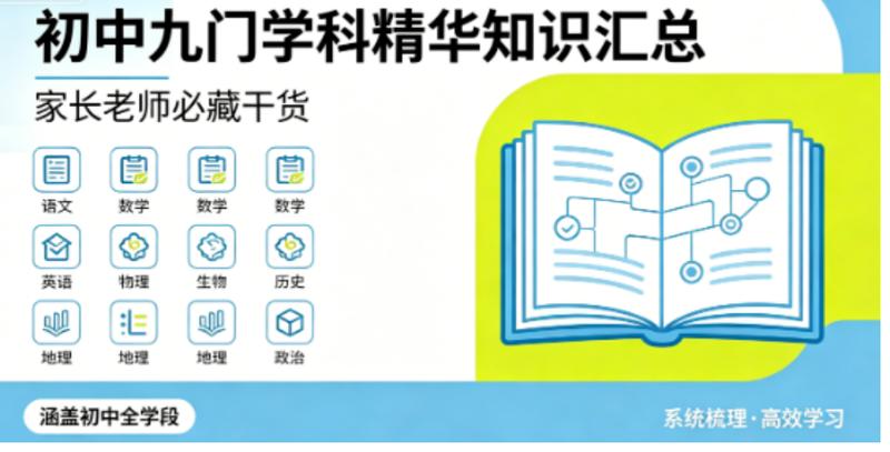 2025初中九门学科精华知识汇总｜家长老师必藏干货