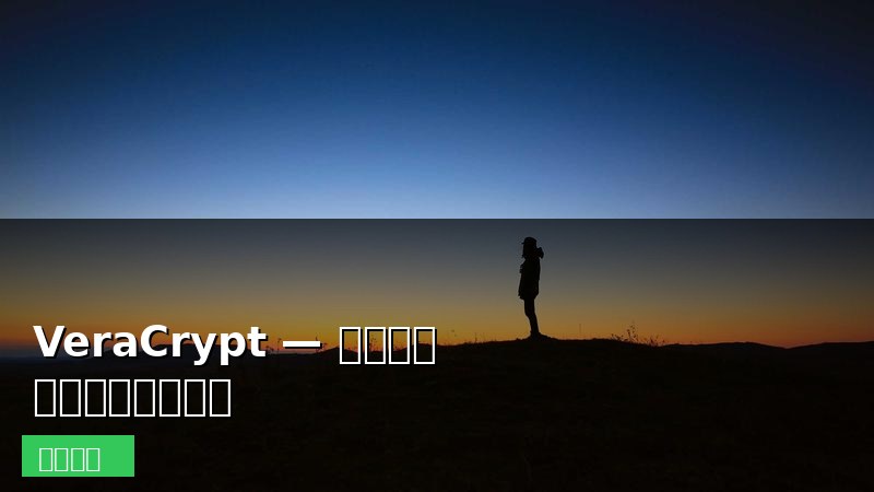 VeraCrypt — 军工级磁盘加密，免费开源